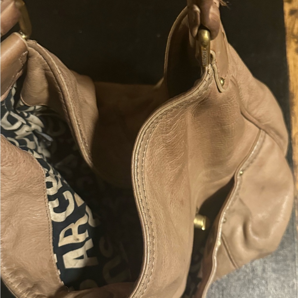 Taupe Leather Shoulder Bag - Picture 6 of 8